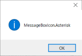 MessageBoxIcon.Asteriskを表示