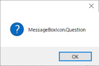 MessageBoxIcon.Questionを表示